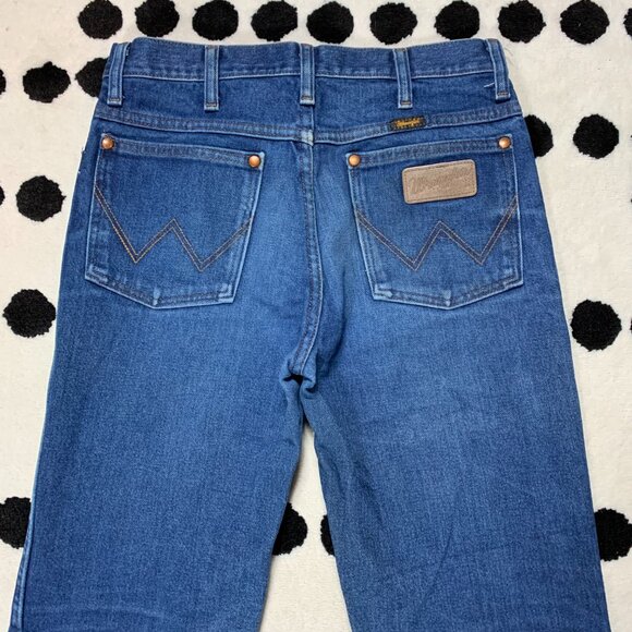 Wrangler Jeans Cowboy Cut Bootcut Mens 28x34 Blue Denim 936PWD Western Rodeo - Picture 2 of 14